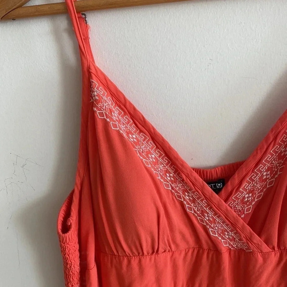 Apt. 9 orange embroidered boho Y2K sleeves dress size XL - Picture 2 of 7